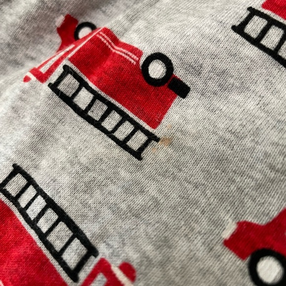 Fire trucks footie pajamas NWT 24 months - Picture 5 of 7